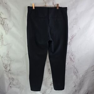 Spanx Pants Womens XL Black White Ankle Piped Skinny Ponte Crop High Rise Zip